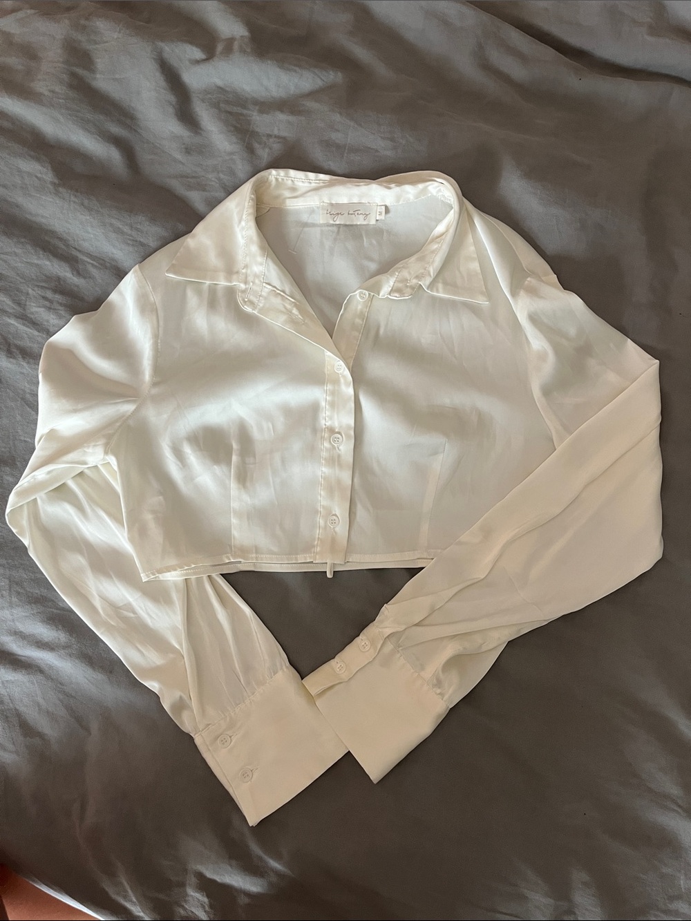 Cream Satin Shirt